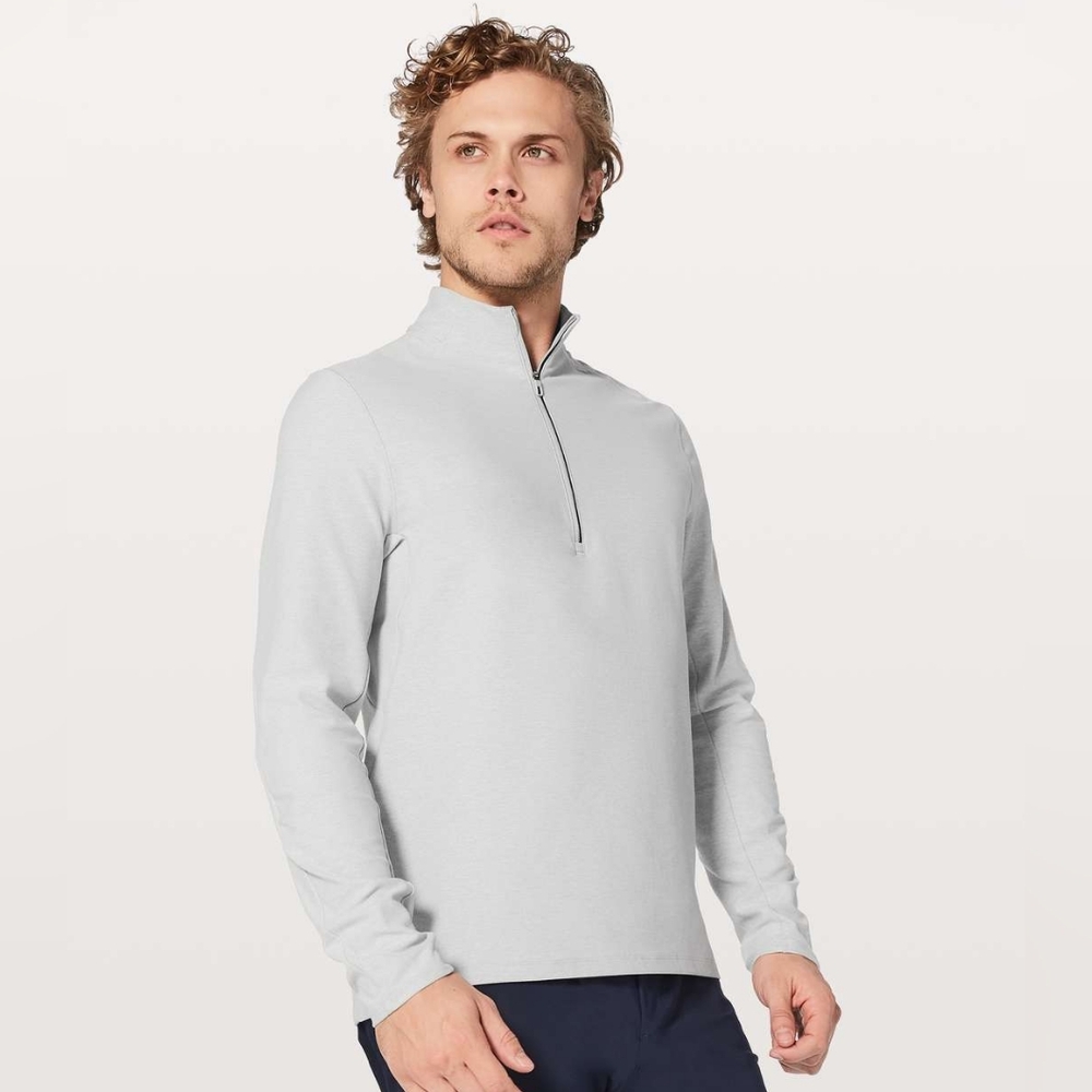 Lululemon Surge Warm 1/2 Zip Gray Large